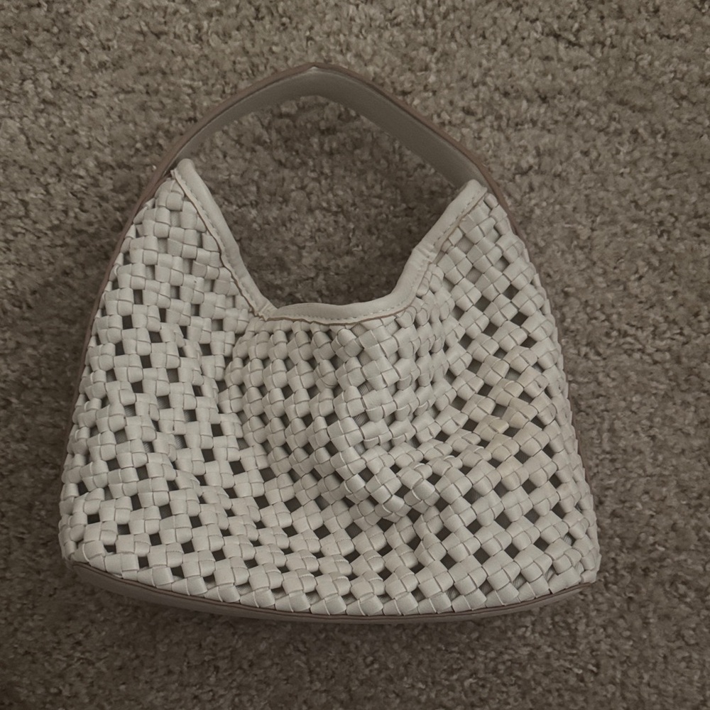 a new day Cream Woven Hobo Bag